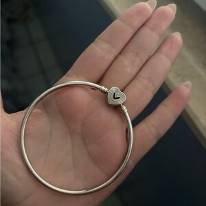Pandora Silver Heart Charm Bracelet
